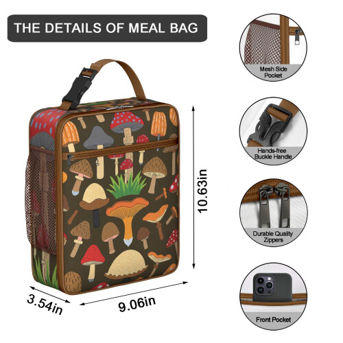 Sac à lunch isotherme avec poignée, portable et réutilisable 2