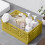 Panier de rangement pliable jaune, boîte de rangement multifonctionnelle 2