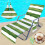 Stripe Beach Chair Cover with Side Pockets Quick Dry 2