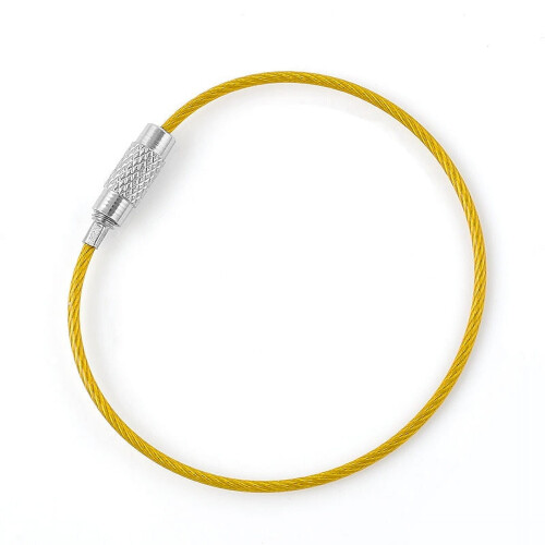 Mini Screw Locking Steel Wire Keychain Rope 2