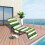 Stripe Beach Chair Cover with Side Pockets Quick Dry 7