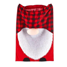 Weihnachtsbeutel mit Kordelzug, Weihnachtsmann-Sack mit Zwergenmotiv, 1 Stück