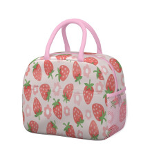 Sac isotherme fraise avec fermeture éclair, étanche et résistant aux fuites.