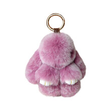 Plüsch-Schlüsselanhänger mit Kaninchenmotiv, weicher, flauschiger Mini-Hasenanhänger