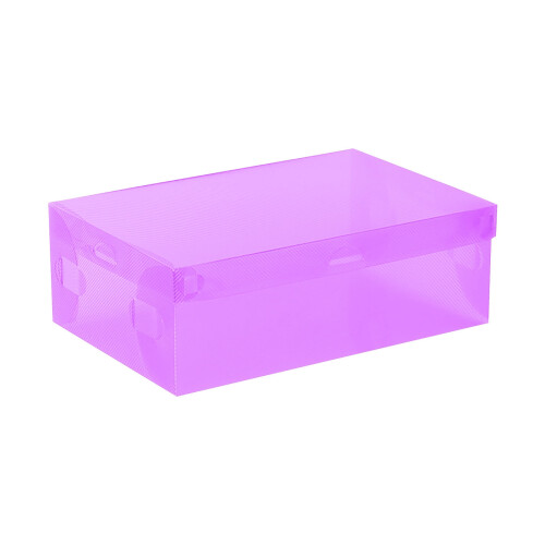 Shoe Box Clear Plastic Stackable 13 x 7.9 x 4.7 Inch