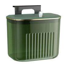 Poubelle de cuisine murale avec couvercle, verte, taille universelle