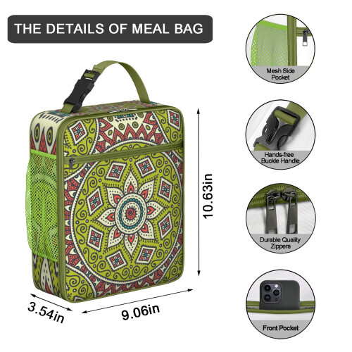 Sac isotherme Mandala psychédélique pour le déjeuner – Isolant thermique, 1