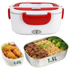 Lunch Box Heater 40W Portable Food Warmer 110V Red