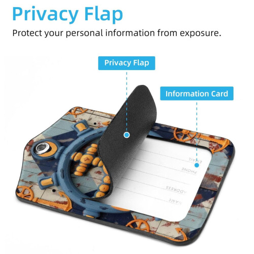 Luggage Tag Nautical Design 2 PCS 2
