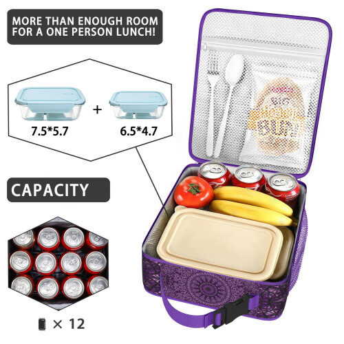 Mandala Thermo-Lunchbox, tragbare Kühltasche 2