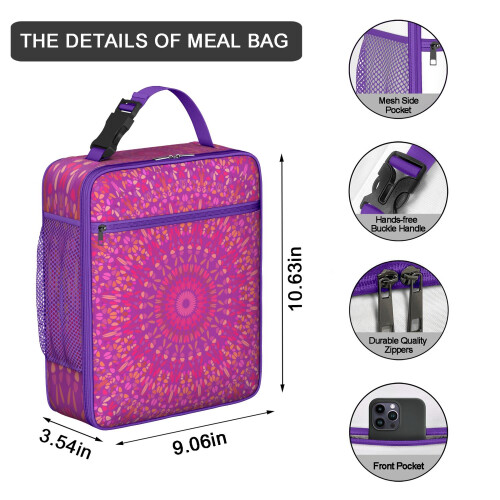 Sac isotherme imperméable à motif mandala (1 pièce) 1