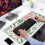 Ροζ floral mouse pad γραφείου, αδιάβροχο, πλενόμενο 35,4x15,7 ίντσες 2