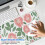 Ροζ floral mouse pad γραφείου, αδιάβροχο, πλενόμενο 35,4x15,7 ίντσες 4