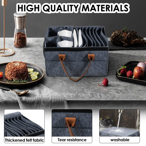 Stackable Dish Storage Containers with Removable Plates and 1