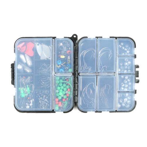 Fishing Accessories Kit with Tackle Box, Pliers, Hooks, 1