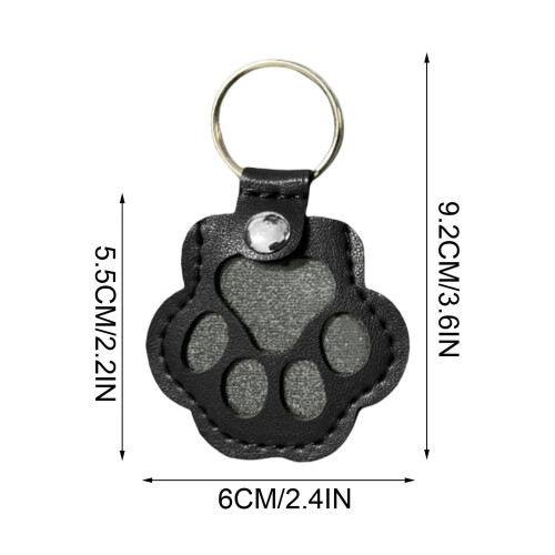 Δερμάτινο μπρελόκ Pet Paw για μνημείο με τρίχες γάτας και σκύλου 1