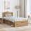 VidaXL vidaXL Bed Frame Artisian Oak 90 x 200 cm Solid Pine Wood 4