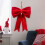 Nœud de Noël en velours rouge 63 cm 4