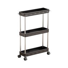 3-Tier Narrow Rolling Storage Cart with Shelves