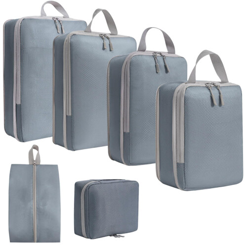Cubes de compression gris, lot de 6, vêtements respirants 1