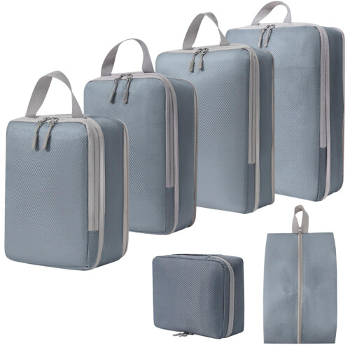 Cubes de compression gris, lot de 6, vêtements respirants 2
