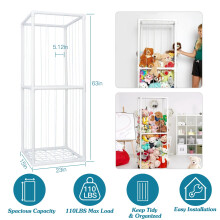 Standing Plush Toy Organizer Shelf with Elastic Band