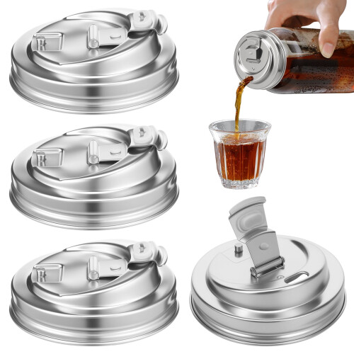 304 Stainless Steel Mason Jar Lid 4 Pcs