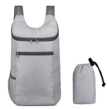 Sac à dos pliable, léger et imperméable, gris