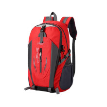 Sac à dos de randonnée imperméable en nylon 30L pliable bleu rouge