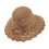 Damsolhatt med bred brätte, beige, en storlek 6