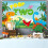 Dinosaurier-Geburtstags-Hintergrundbanner für 2-Jährige 5