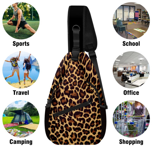 Γυναικείο σακίδιο πλάτης Leopard Print Sling Μικρή τσάντα χιαστί 2
