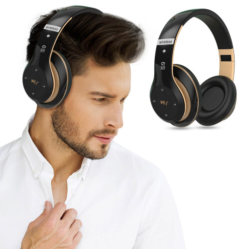 Casque sans fil supra-auriculaire A6S Bluetooth à réduction de bruit