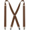 Men's Solid Color Adjustable Braces with 4 Clips 1