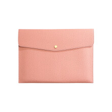 Cartella portadocumenti formato A4 in similpelle con chiusura a scatto, colore rosa