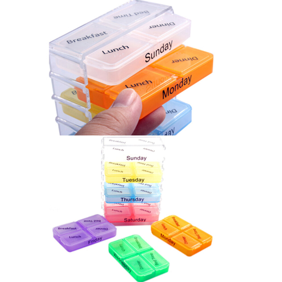 Creation-3C 28-Grid Weekly Pill Organizer Box