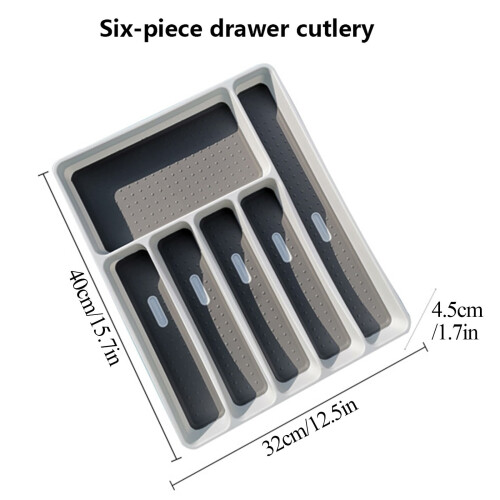 Kitchen Silverware Tray Classic 7-Compartment Flatware 2