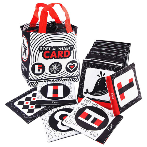 Soft Alphabet Flash Cards for Babies 6-12 Months, 1