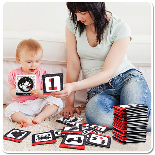 Soft Alphabet Flash Cards for Babies 6-12 Months, 2