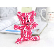 (Bear) Cotton Pet Dog Rope Molar Chew Plush Toy Cat Puppy Chews Durable Training Toys