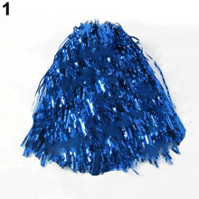 10 pompons de pom-pom girl rouges à paillettes métalliques