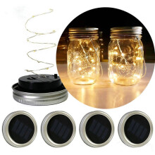 Solar Powered LED Light for Mason Jar Lid with 20 LEDs and
