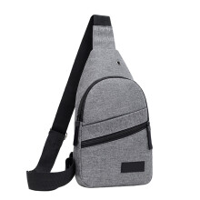 Graue Brusttasche für Outdoor-Reisen, schlichtes Design