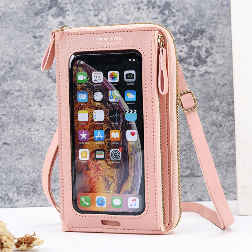 Γυναικεία τσάντα τηλεφώνου crossbody με προστατευτικό οθόνης αφής