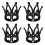 Alloy Crown Cake Topper Set 4 Pieces Black 1