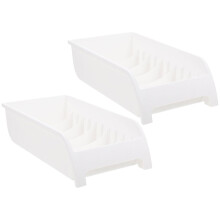 Égouttoir à vaisselle blanc, lot de 2, 26,1 14,0 7,0 cm