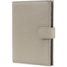 Slim RFID Passport Holder Light Green Leather 1