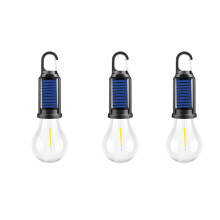 Vintage solar bulb lamp Type-C charging warm light