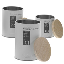 Boîte de rangement pour grains de café en fer (lot de 3)