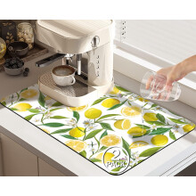 Lot de 2 tapis égouttoir à vaisselle antidérapants ultra-absorbants